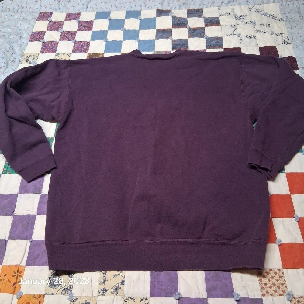 Vintage Colorado Purple Embroidered Crew Neck Sweatshirt Size‎ Large